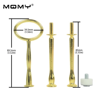 

3 Layers Oval Design Wedding Cake Cupcake Plate Stand Display Holder Handle Fittings Cake Fruits Placed Tool