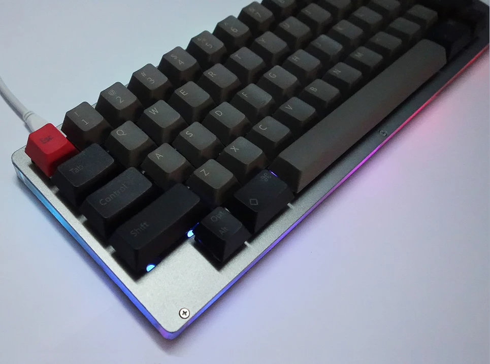 HHKB механическая клавиатура Gateron Cherry MX переключатели ЧПУ Алюминиевый Чехол пластина GH60 PCBA Al Feet USB кабель QMK программируемый