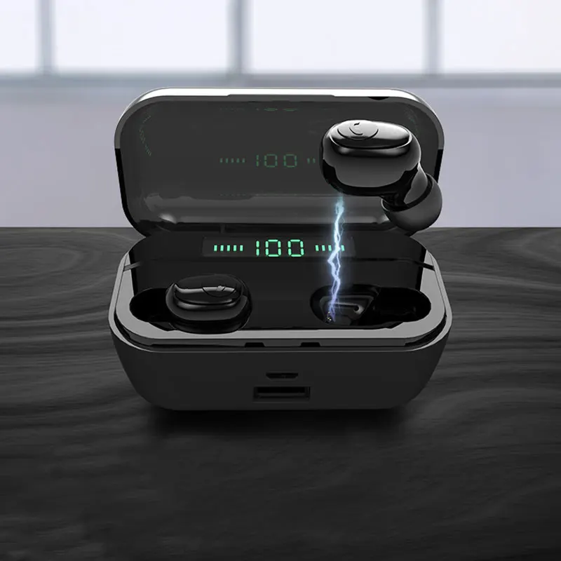 TWS мини беспроводные наушники вкладыши Bluetooth V5.0 спортивные IPX5 водонепроницаемые