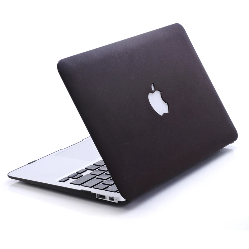 Computer Case Logo Cut For Apple Macbook Pro Air Retina 11 12 13 15 Laptop Transparent Matte Black Gold Hard White Case Cover