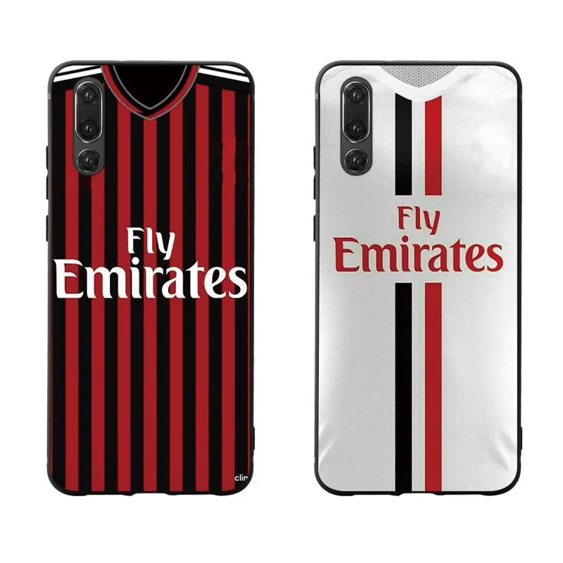 

RKQ Milan Jersey Style Phone Case Cover For Huawei P Smart P10 P20 P30 Lite 2019 Honor 7X 8X 9 Mate 10 20X lite pro Case