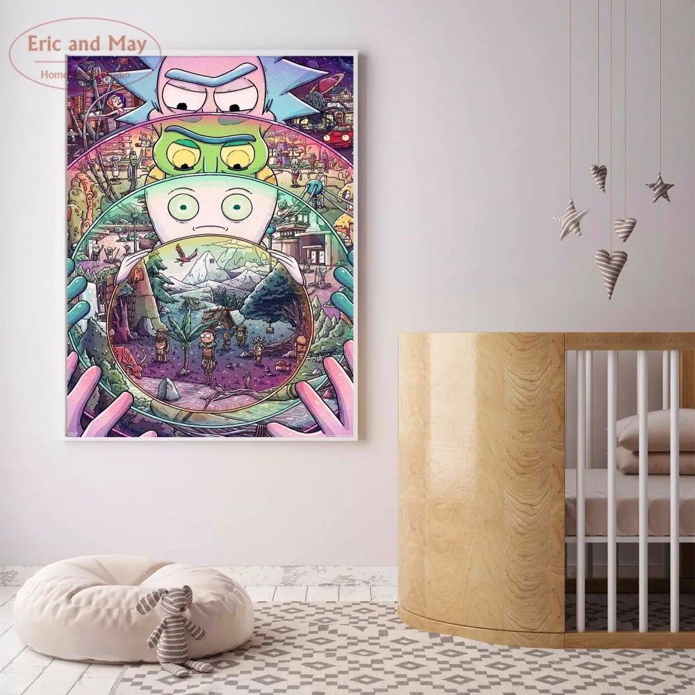 Rick Morty Canvas Art Print Painting Posters Wall No Frame With