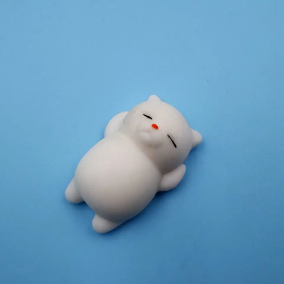Kawaii медленно поднимающаяся Мягкая панда/кошка/пищащая игрушка Squishies антистресс Squeeze Забавный гаджет Мягкая силиконовая ручная кукла резиновая детская игрушка