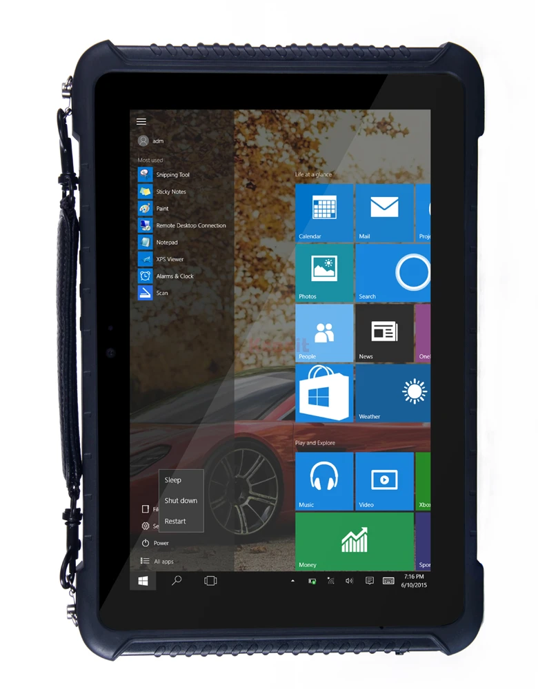  Industrial Scanner Mobile Computer Windows 10 1D 2D Barcode Reader Terminal 10.1