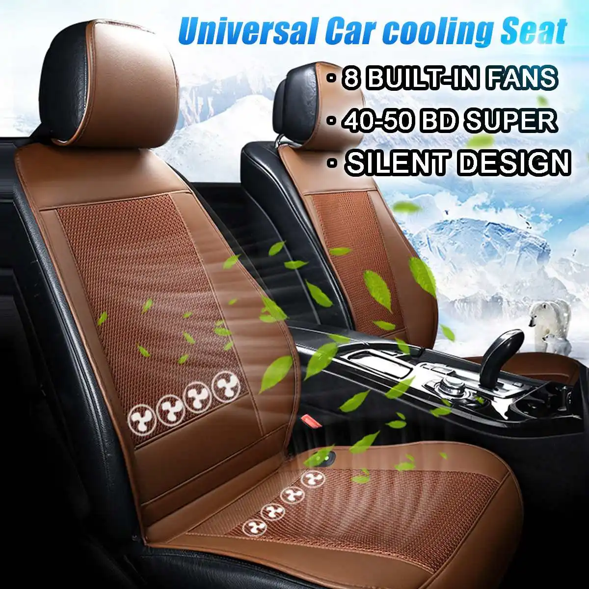 

8/4 Built-in Fan 3D Cooling Fan cool cushion fan blowing cool 12V 3 speed Car Ventilation Cushion Summer Air Cooler Chair Pad