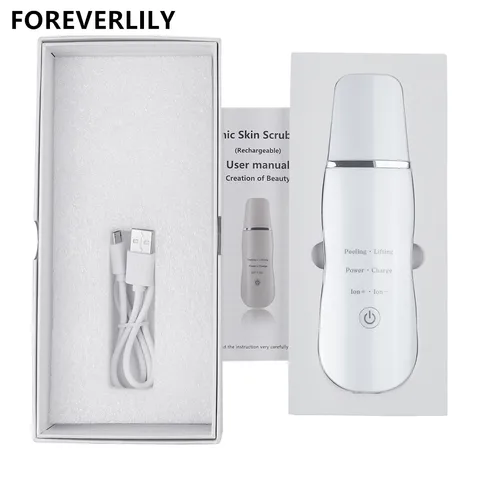 Limpador de Pele Ultra Sônico Rosto Purificador Remoção Cravo Peeling Esfoliador Apertar Massageador Facial