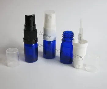 

500 x 5ml Glass Cobalt Blue Glass Essential Oil Bottle With Fine Mist Sprayer,Mini Glass Perfume Bottle