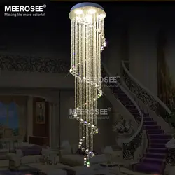 Спираль Длинные Кристалл Потолочный светильник люстры де cristal кристалл освещения лестницы лампы для потолка Lamparas де Techo