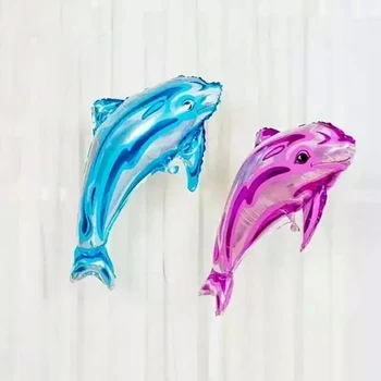 

Free shipping 2pcs/lot dolphin balloon foil balloon for wedding parties 80cm