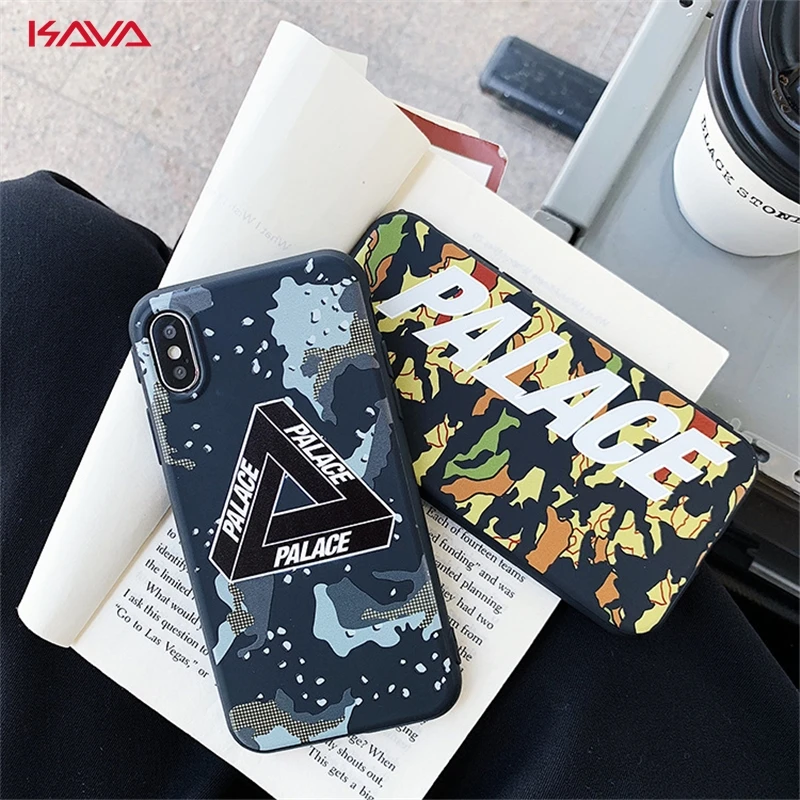 

KAVA New PALACE Camouflage Cover Case For iphone 6 6s 7 8 Plus X10 XR XS Max Fashion Wear-resistant anti-slip Silica phone coque
