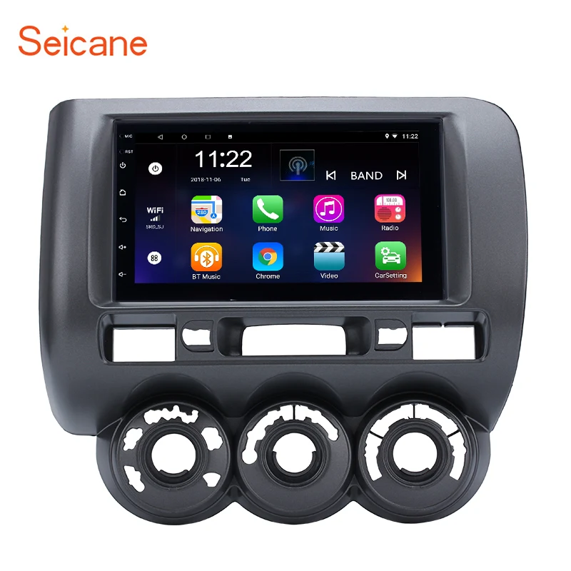 Seicane GPS навигация для 2002 2003 2007 2008 HONDA Jazz (ручной AC правый Привод) Android 8 1 7 дюймовый