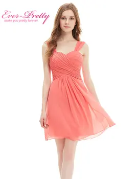 Wedding Party Dress EP03539  Elegant Ruffles Padded knee length Chiffon short Bridesmaid Dress