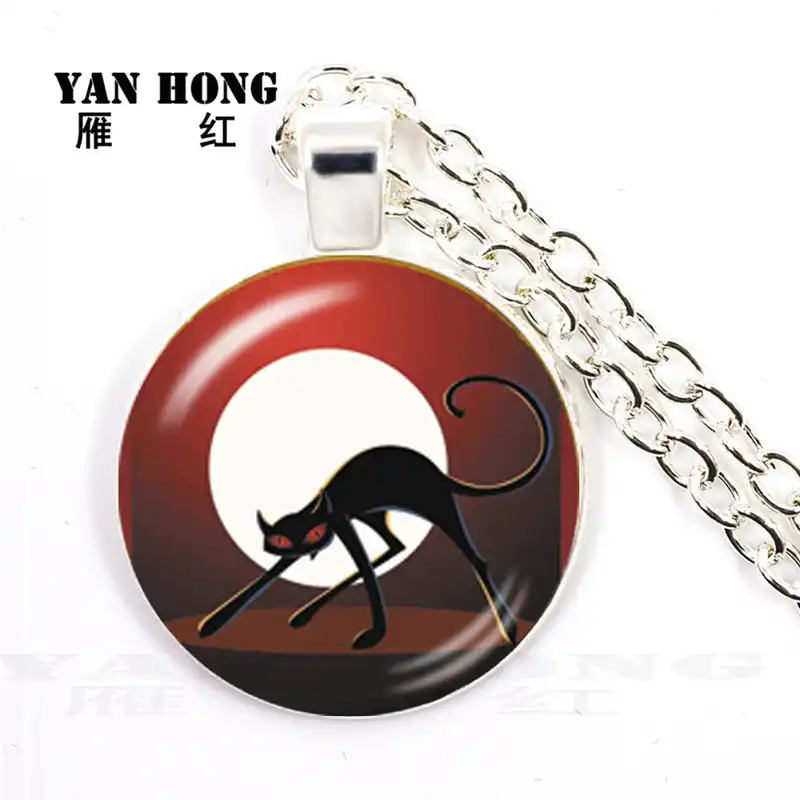 Keep calm, love cat 25 мм ожерелье со стеклянными кристаллами подарок кота, ручная работа-подарок на день рождения друга