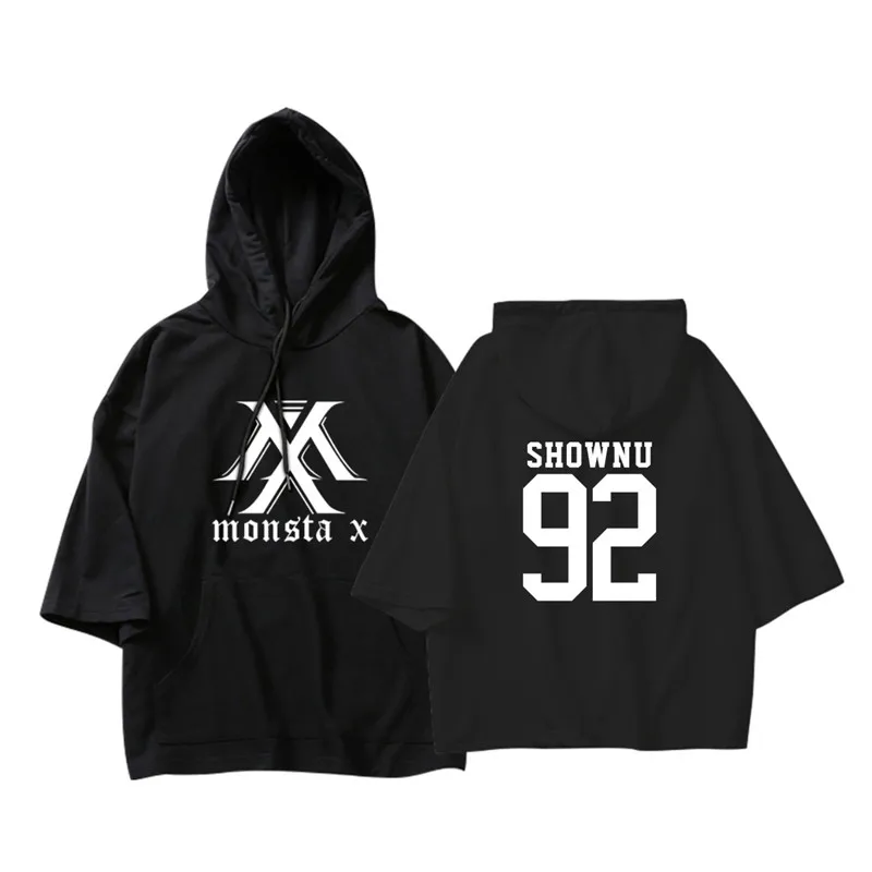 Тонкая хлопковая толстовка KPOP в стиле хип хоп MONSTA X I.M WONHO MINHYUK пуловеры толстовки с