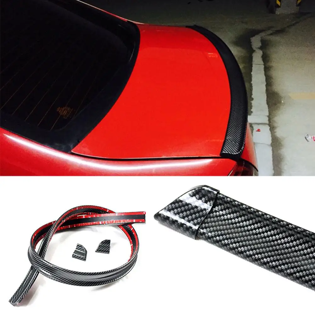 

LumiParty Universal Spoiler for Rear Wing Soft Rubber Fibers Fits No Punching Cars 1.5M Tail Spoiler Auto Accessories For Car