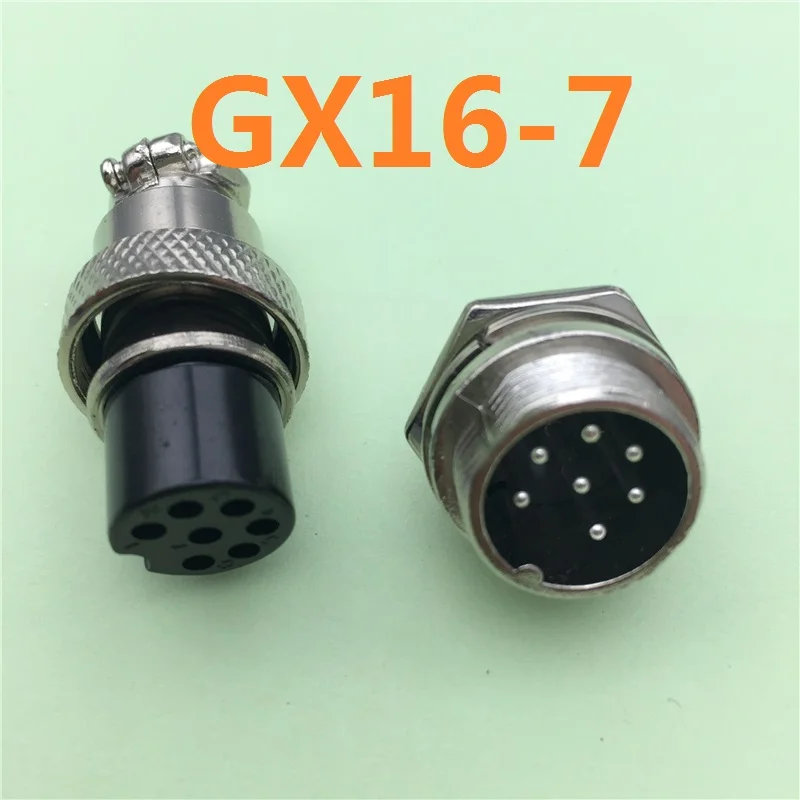 

1set GX16 7 Pin Male & Female Diameter 16mm Wire Panel Connector L75 GX16 Circular Connector Aviation Socket Plug Free Shipping