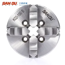 K02-100 B 4 кулачковый патрон 100 мм патрон для токарного станка с ручным управлением 4-кулачковый Самоцентрирующийся патрон PK/1