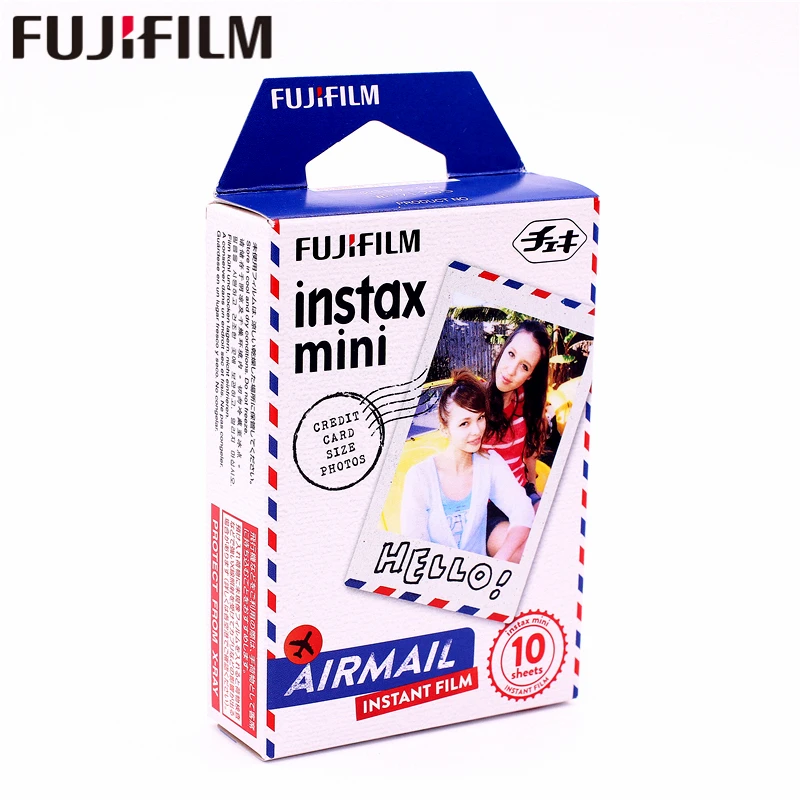 Оригинальная фотобумага Fujifilm 10 листов Instax Mini Airmail для мгновенной печати 8 7s 25 50s 90 9