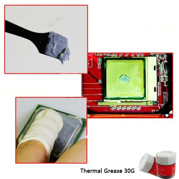 2 компл./лот, а так же 30 г, Термальность смазка теплоотвод, Термальность пасты Радиатор вентилятора/компьютер Процессор/Графика/Чип ремонт