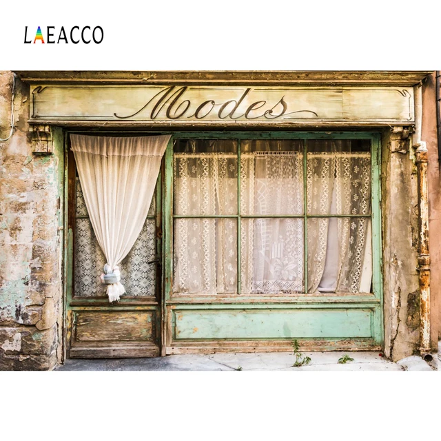 Laeacco Old Rural House Lace Curtain Window Porch Party Scenic Photo Backgrounds Photographic Backdrops For Photo Studio