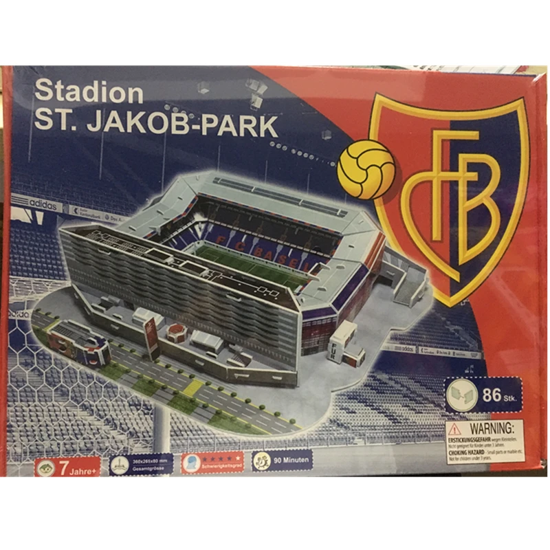 Классический пазл ModelsSt. Jakob-Park station FC Basel 1893 RU футбольные стадионы DIY кирпичные игрушки масштабные наборы бумажный конкурс