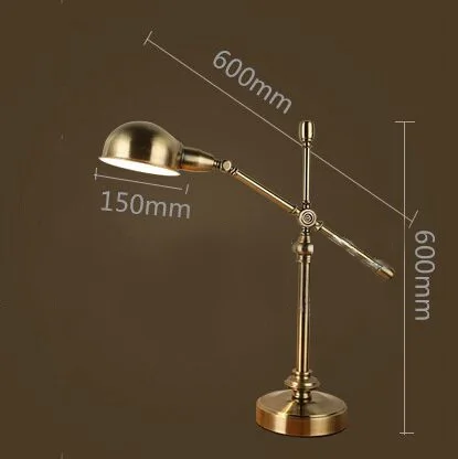 220V LED American retro style adjustable desk lamp bedroom bed study country retro eye protection desk lamp table light antique