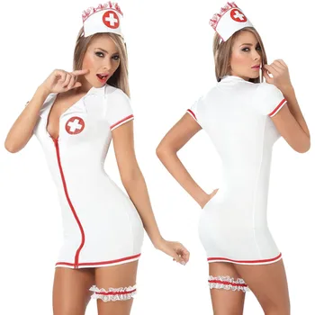 

2020 Women Maid Lingerie Sexy Nurse Costumes Cosplay Role Play Sleepwear Sexy Dress Sexy Underwear