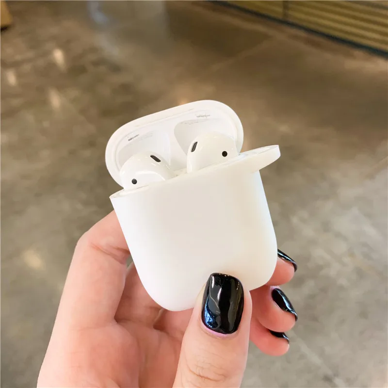 Сплошной цвет ТПУ силиконовый для AirPods защитный чехол Bluetooth наушники чехол для Apple Air pods корпусы гарнитурные зарядные коробки