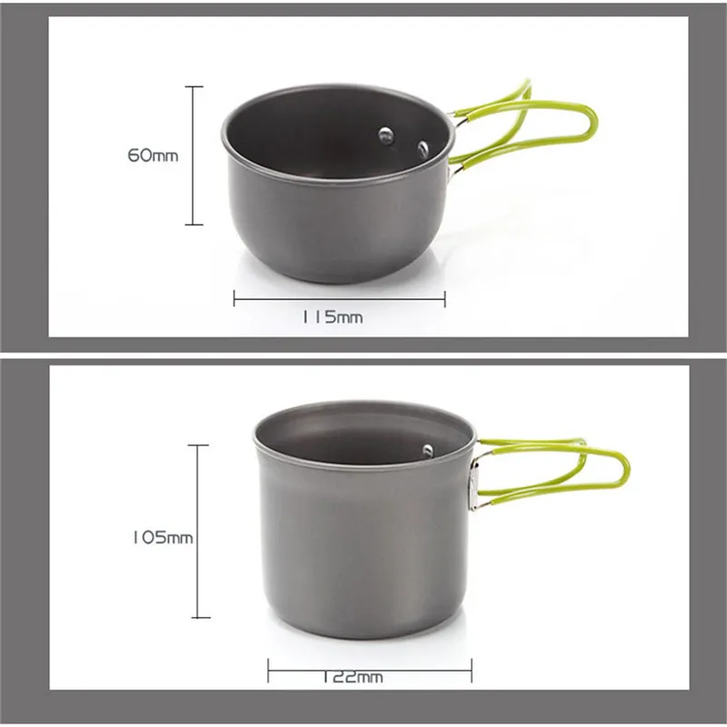 1-2 personas Set alimentación utensilios de cocina al aire libre acampar senderismo ultraligero mochilero Camping Picnic vajilla Pot Pan 1-2 personas Set alimentación utensilios de cocina al aire libre acampar senderismo ultraligero mochilero Camping Picnic vajilla Pot Pan