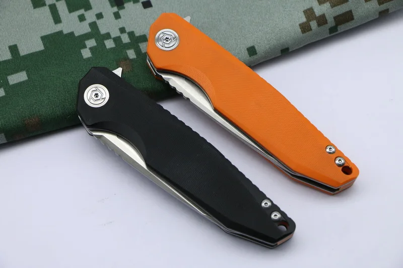 Складной нож с шарикоподшипником лезвие D2 G10 + стальная ручка|tactical tool|d2 bladefolding knife |