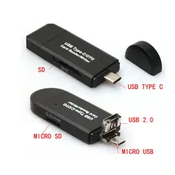 Многофункциональный 5 в 1 Micro SD Card Reader Тип-C USB C/USB/Micro USB TF/SD OTG USB 2,0 для samsung смартфонов Macbook S01