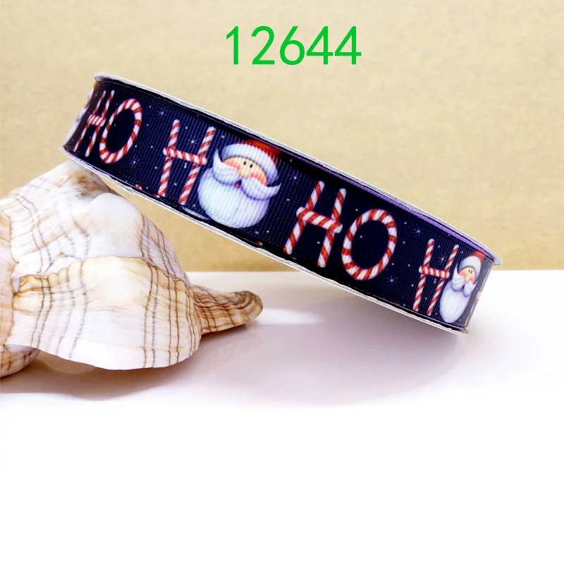 12644 50 ярдов Рождественская лента с рисунком из мультфильма корсажная лента 17312 - Цвет: 12644