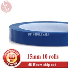 10x 15 мм* 66 м* 0,06 мм Изолированная майларовая пленка высокой для трансформатора питания обмотка на катушке, Hi-Temp. Противостоять синий# DC20