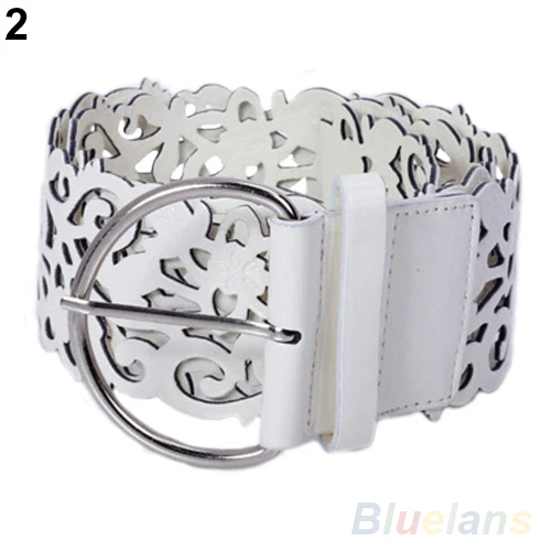

Fashion 5 Colors Women's Lady Tie Belt Wide Hollow Buckle Waist band women Waistband Waist Belt 0IZA 9D17