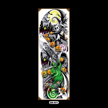 

QB Full Arm Flower Tattoo Sticker Waterproof Temporary Tattoo Sleeve Men Women Body Paint Water Transfer Fake Tatoo Sleeve