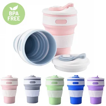 

Folding Silicone Cup Portable Silicone Mug Telescopic Drinking Collapsible Coffee Cup Folding Silicone Cup Travel Water Mug