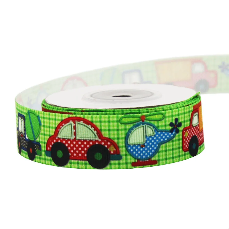 30 ярдов 7/8 &quotмашина напечатала Grosgrain ленты 22 мм полиэстер мультфильм DIY вручную
