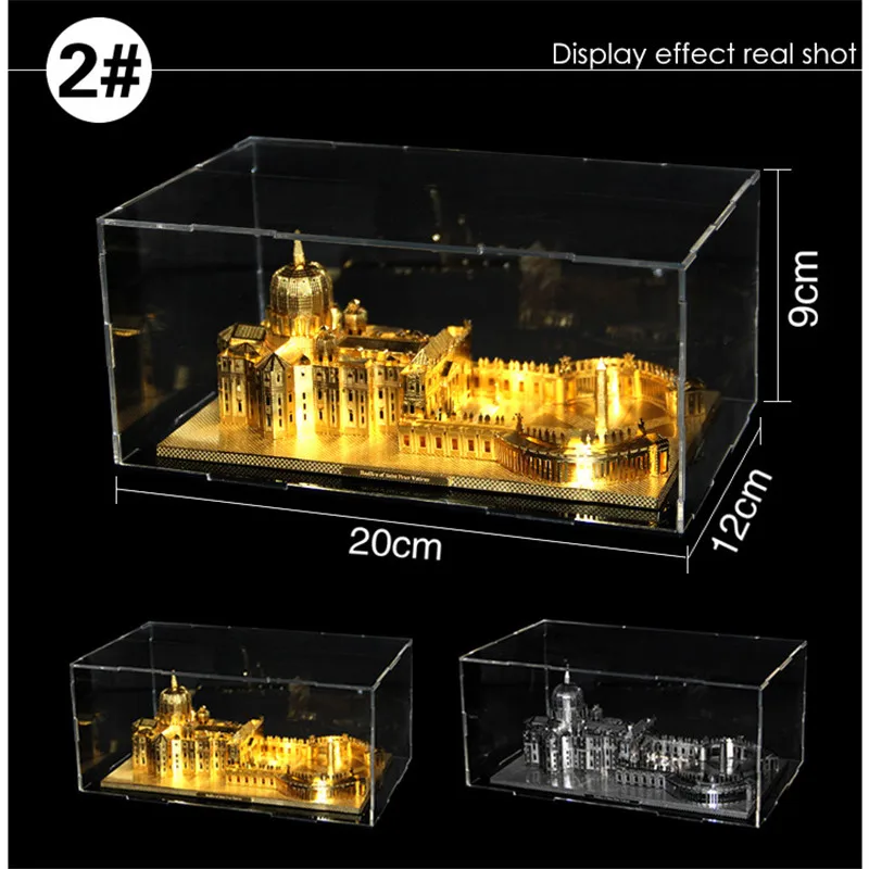 

MICROWORLD 6 Sizes Acrylic Plastic Dust-proof Cover Case for DIY Assembled Model 3D Metal Nano Puzzle