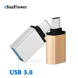 Type-C к USB адаптер OTG конвертер для MacBook/Air 2015 2016 2017 USB 3,0 преобразовать в Тип C USB-C порты и разъёмы адаптер зарядки синхронизации