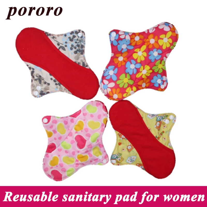 Women Menstrual Pad Double Button Adjustable Size Stay Dry Soft Cotton
