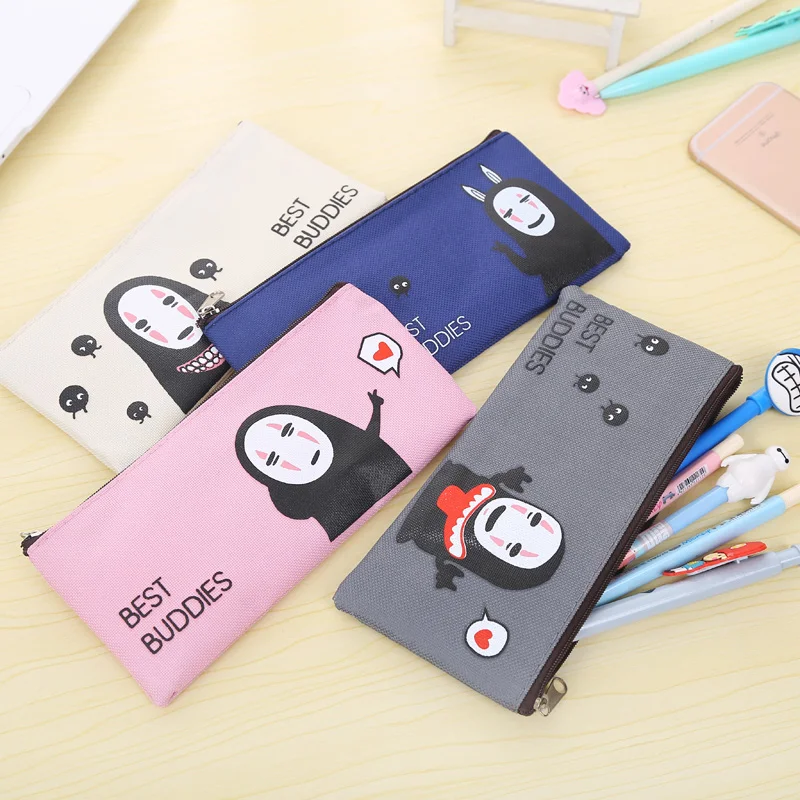 

Kawaii Cartoon Pencil Case No Face Male Series 190*90mm Oxford Cloth DIY Office Stationery and School Supplies