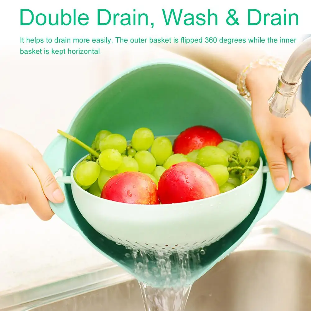 Multi function Drain Basket Rinse And Soak To Drain And Store In One