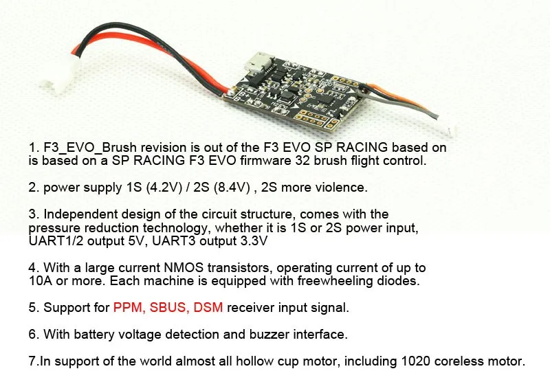 SP RACING F3 EVO V2.0 щетка управления полетом доска для крошечных 90 мм 120 мм 125 мм FPV микро квадрокоптеров лучше, чем Scisky 32 биты