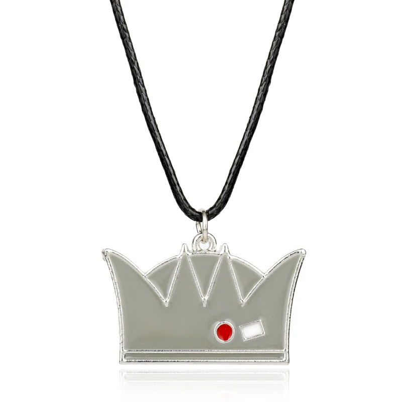 

dongsheng Riverdale Hat Charm Necklace Fashion Jughead Jones Crown Hat Metal Pendant Leather Rope Chain Necklace For Men Women