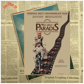 

Award winning film Nuovo cinema Paradiso Nostalgic Matte Kraft Paper Poster Gift Room Dining Home Decor wall sticker Design