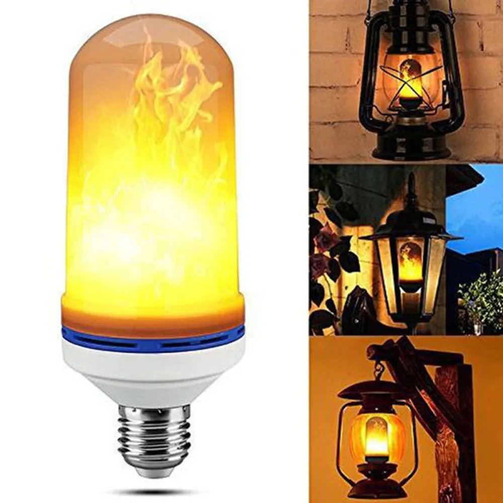 

LED Bulbs LED Lamp Fire Flame Effect Lighting 7W Flickering Emulation Flame Light 1400-1600K Flame lamp