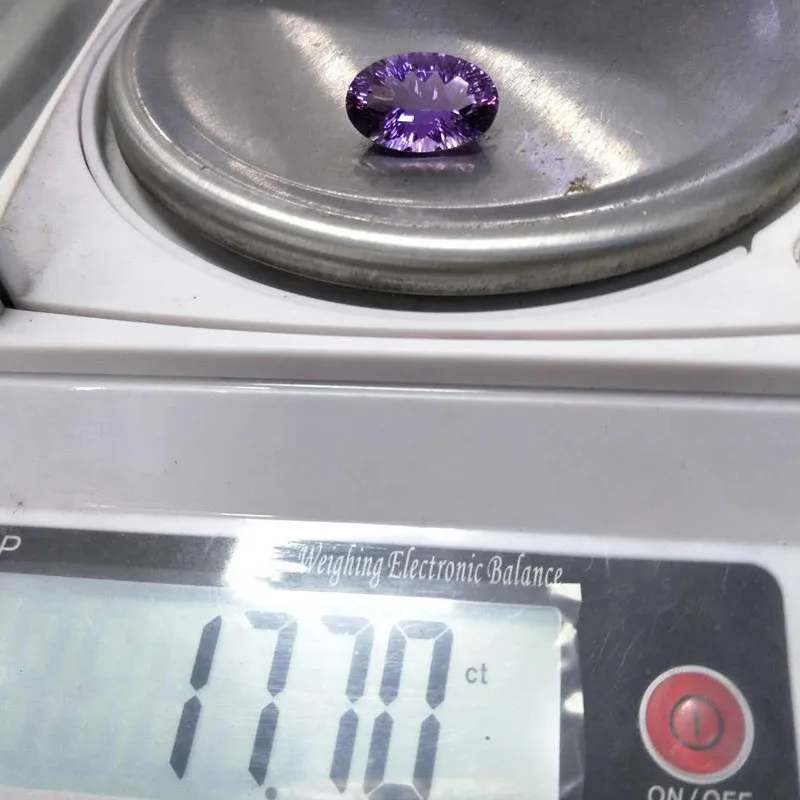 natural amethyst oval cut 14*22mm concave cut ard 17.7ct for silver or gold jewelry mounting 100% natural loose gemstones Tbj