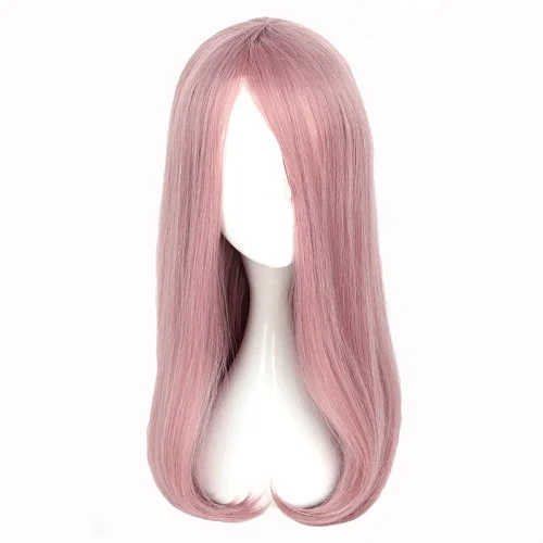 MCOSER 55 см синтетические Средние прямые волосы розовый цвет Высокая температура волокна парик WIG-653A - Цвет: T1B/613