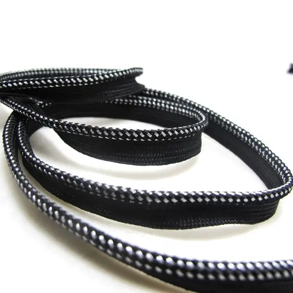 

5 Yards 5/16 Inch Black and Silver Piping Lip Cord Trim|Pillow Cushion Trim|Upholstery Edging Trim Sewing Supplies