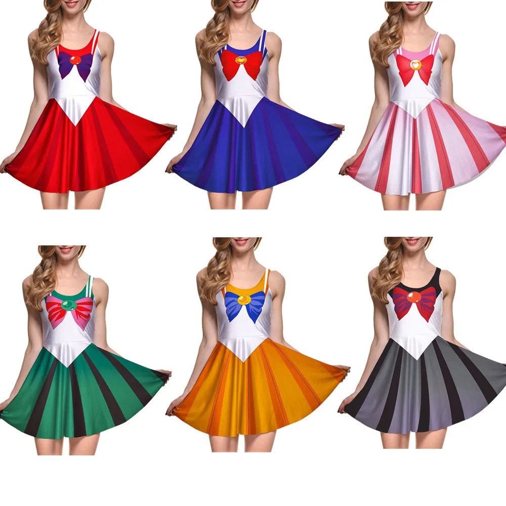 New Adult Women's Sailor Moon Cosplay Costume Dress party Dresses Free